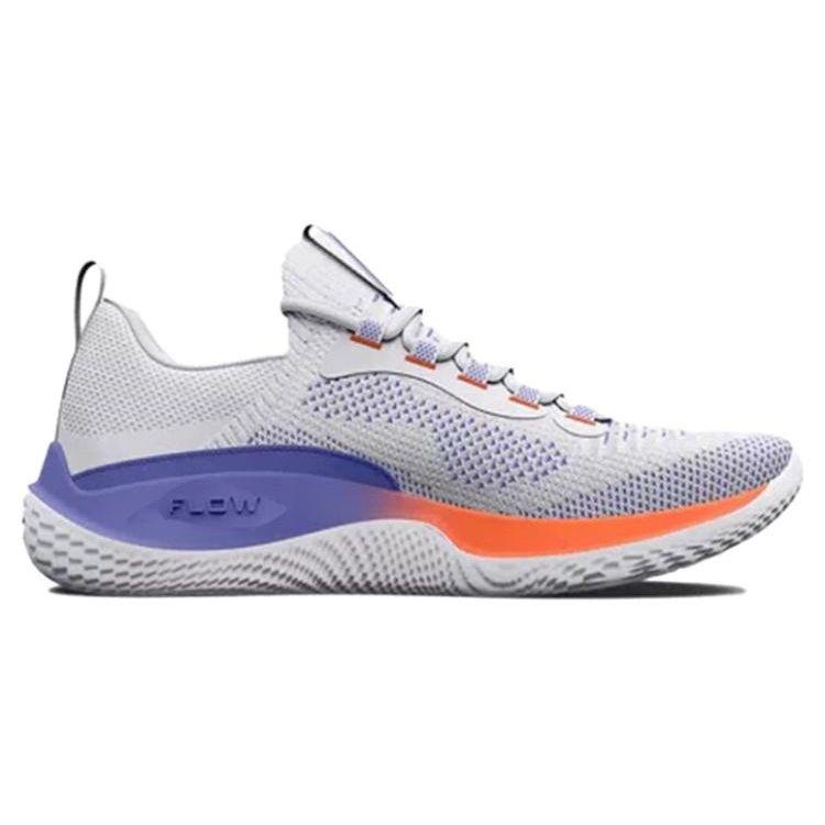 Under Armour Women's Flow Dynamic Training Shoes White Baja Blue 3026107-100