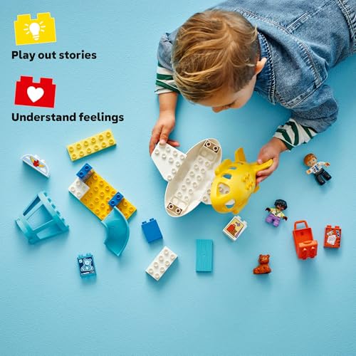 LEGO Duplo Duplo Town First Airport Toy, Birthday Gift, Educational Building Blocks, Boys and Girls, Ages 18 Months, 2 Years, 4 Years, Pretend Play, V