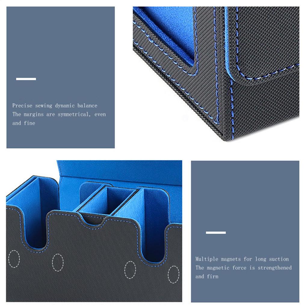 Card Deck Boxes Magnetic Closure Organizer Bin Container Deck Case With Dice Tray For Trading Gathering Sports Playing