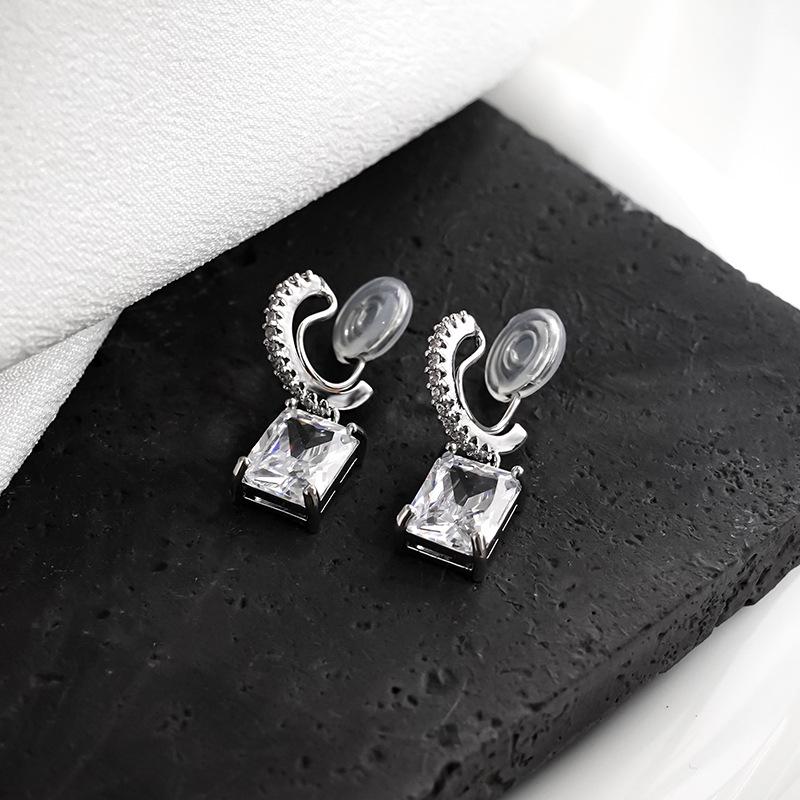 

Роскошные серьги-капли с аметистом для женщин - Клипсы для ушей без прокола в шикарном стиле светской львицы