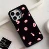 Simple Pink English Pattern Black Phone Case For iPhone 17 16E 16 15 Pro Max 14 13 12 11 Pro X XR XS 7 8 Plus Soft Back Cover