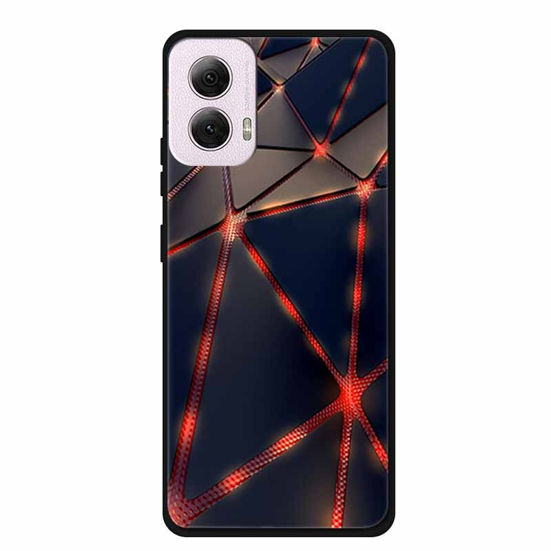 For Moto G Power 2024 Case TPU Animals Soft Silicone Phone Cases For Motorola G Power 2024 5G Wolf Protector Original Back Cover