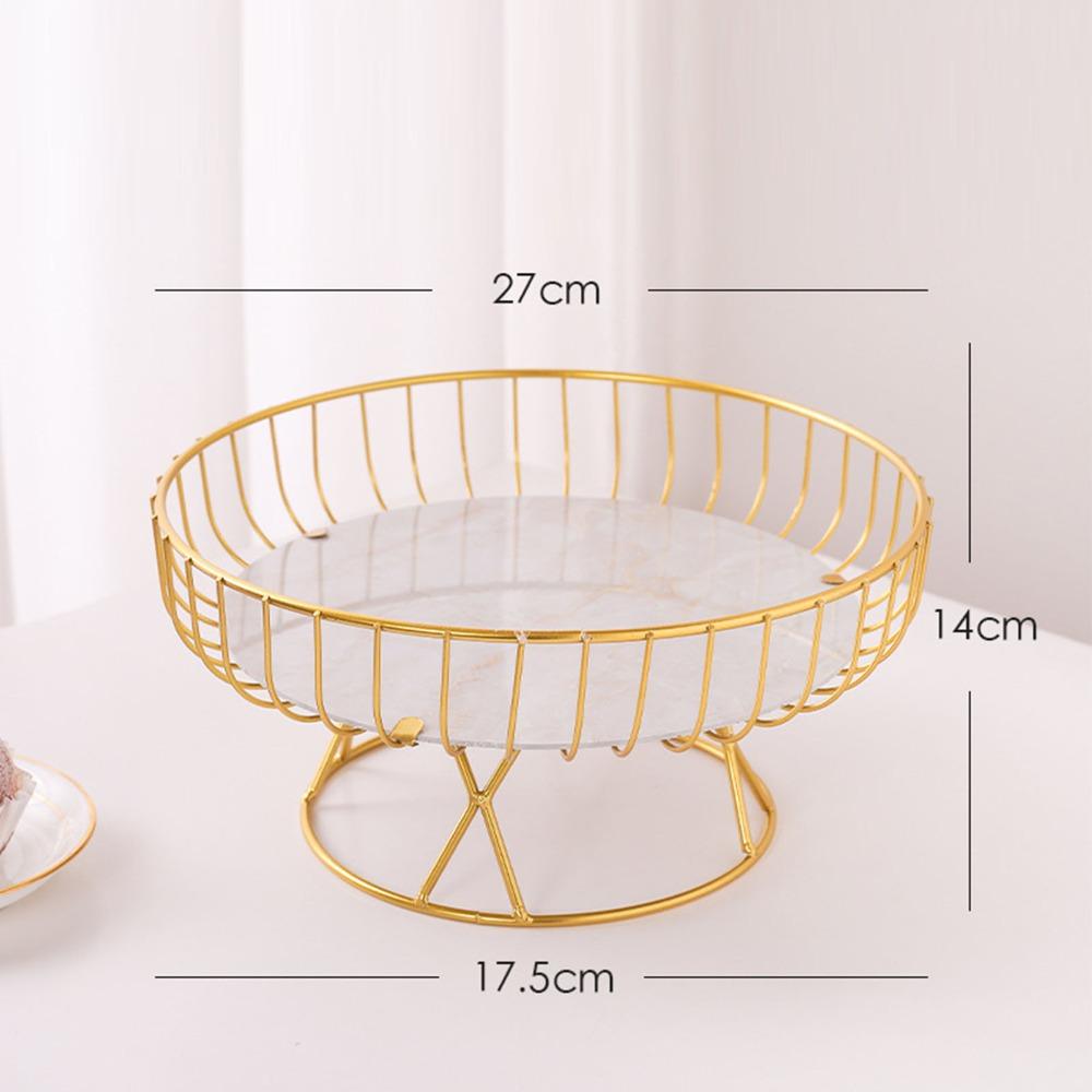 Hollow Design Fruit Basket Metal Wire Serving Bowl Elegant Fruit Tray Kitchen Counter