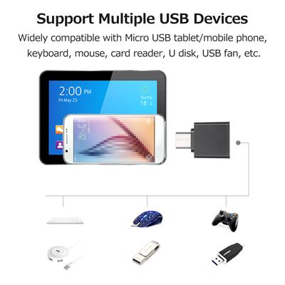 OTG Adaptörü Mikro USB'den USB2.0'a Adaptör Taşınabilir Mikro USB Adaptörü Mini Boyut Tak ve Çalıştır Geniş