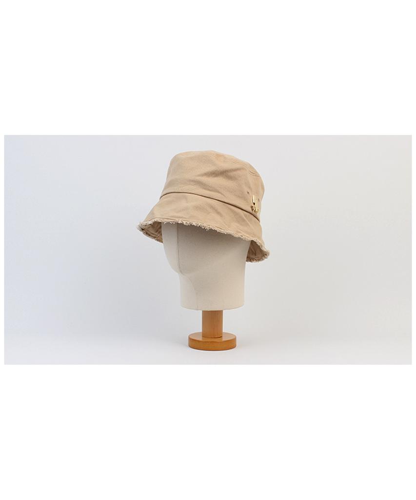 Yunibeosyeolkemiseuteuli Vintage Beige Wire Bucket Hat