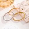 Htpwe Stainless Steel Inlaid Square Zirconium Bracelet Women 18k Gold Plated Couple Holiday Gift Bracelet Party Daily Zircon