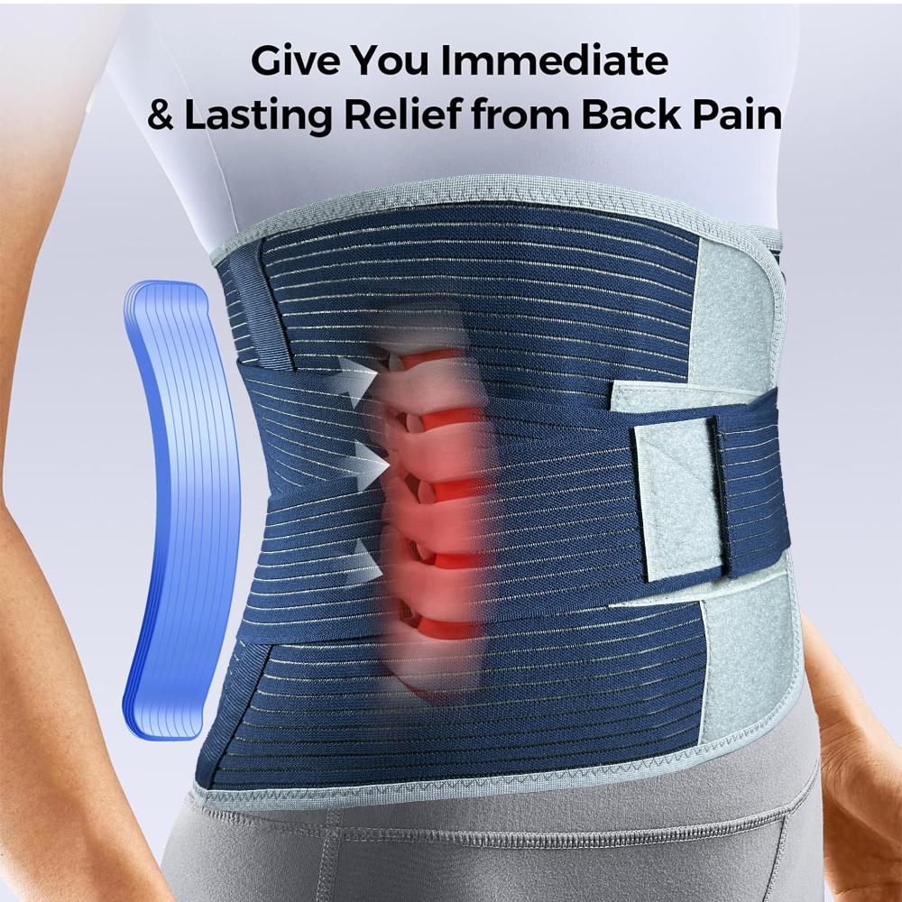 Lower Back Brace For Back Pain Relief, Breathable Lower Back Support For Women Men, Adjustable Lumbar Support Belt For Sciatica