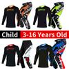 Set echipament motocross pentru copii Kituri Tricou Pantaloni Tineret copil verde Motocicletă negru 3 4 5 6 7 8 9 10 ani Costum off-road albastru portocaliu Enduro cross băiat fată