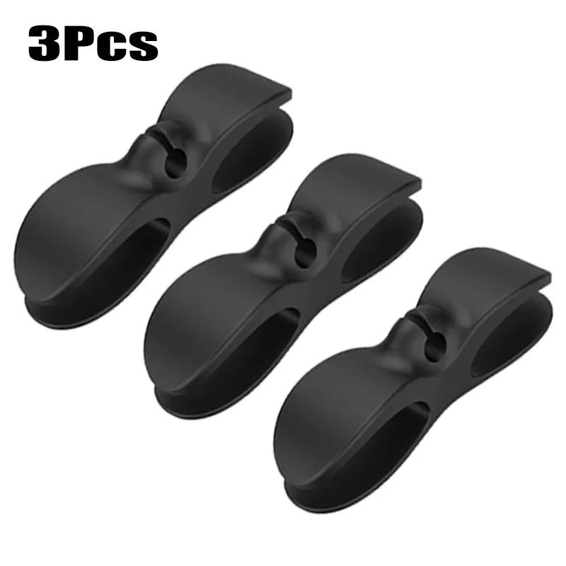 3/6Pcs Kitchen Shelf Bathroom Accessories Silicone Cable Winder Bracket Organizer Clip Coat Racks Coffee Machine Air Fryer Hook