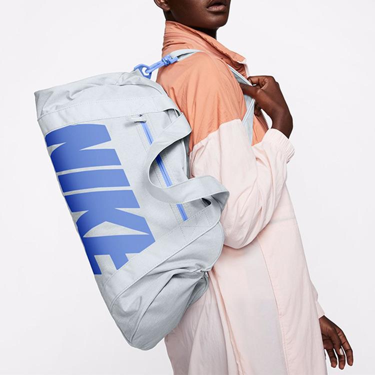 Nike Polyester Sports & Fitness Bag, Crossbody Bag, Handbag, Travel Bag Regular Unisex Carolina Blue And White Casual BA5490-043