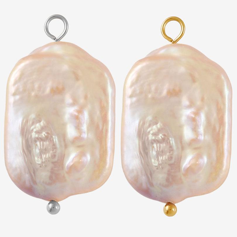1pcs Irregular Geometric Round Square Real Natural Shell Pearl Charms For Jewelry Making Bulk Handmade Earrings Pendant Material