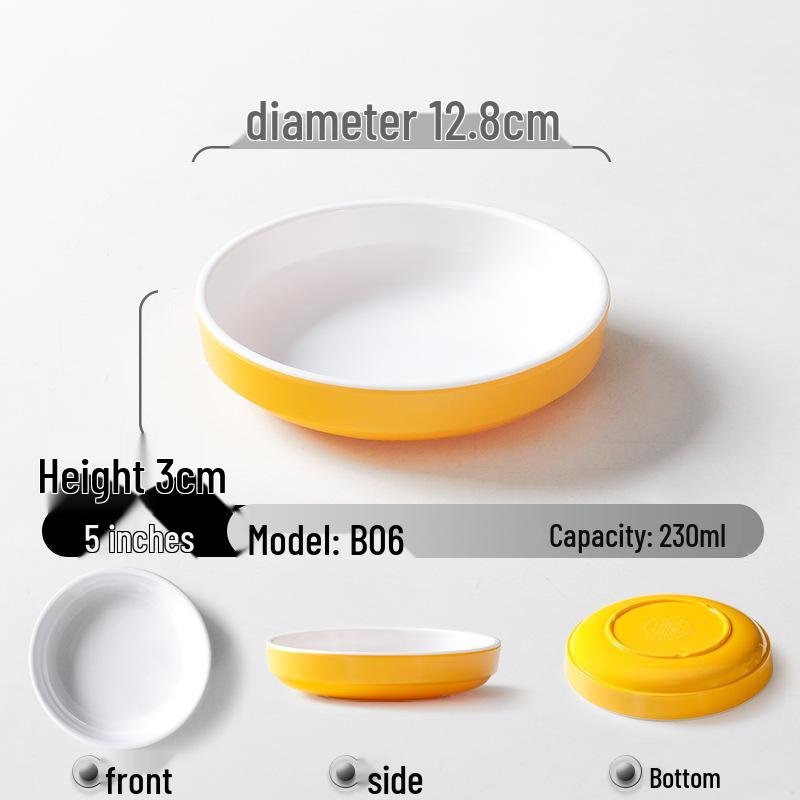 A5 Melamine Imitation Porcelain Small Steamed Vegetable Bowl, Round Plastic Tableware.