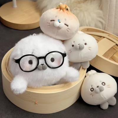 Cute Baby Seal Plush Keychain Soft Stuffed Animal Pendant Bags Backpacks Charm Adorable Marine Toy for Kids Ocean Lovers