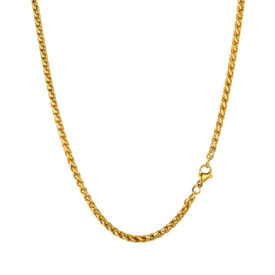 

Ожерелье 60 см, универсальные ювелирные аксессуары, золотистый цвет, унисекс, килевая цепочка, ожерелье, подарок на день рождения золотистый