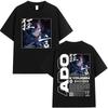 Ado Hibana Kyougen Welttournee 2025 T-Shirt Unisex Damenbekleidung Mode T-Shirt 100% Baumwolle Lässig Kurzarm Übergroße T-Shirts