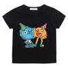 Sommer Kinder T-Shirt Die wunderbar verrückte Welt von Gumball 100% Baumwolle T-Shirt Kawaii Cartoon Grafikdruck T-Shirt Lustiges T-Shirt Sommer Oberteile