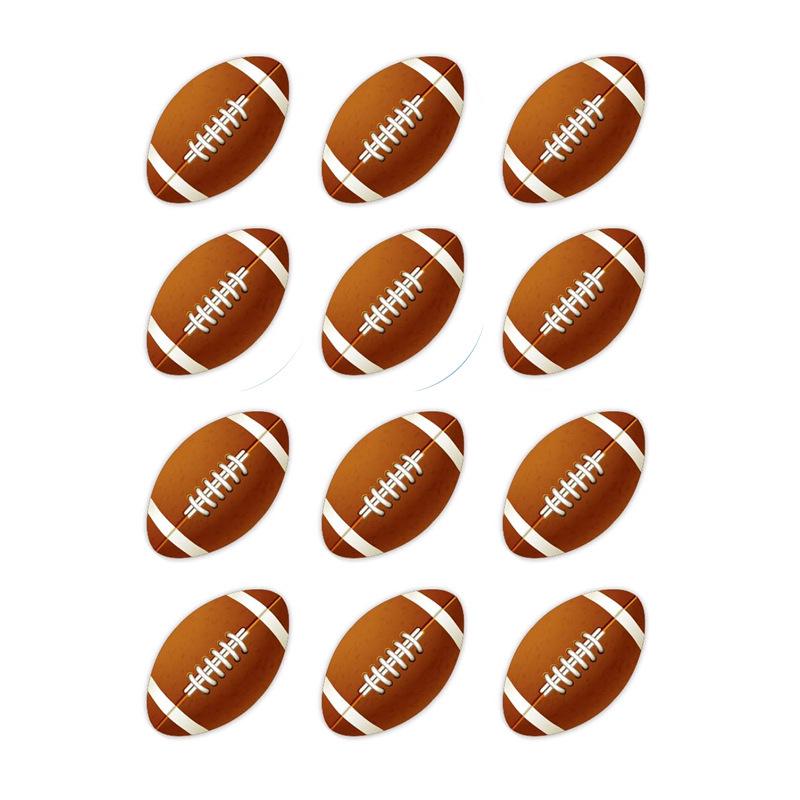 12 Football Stickers/Pack - 3CM World Cup Game Cheer & Decor Sealing Adhesive