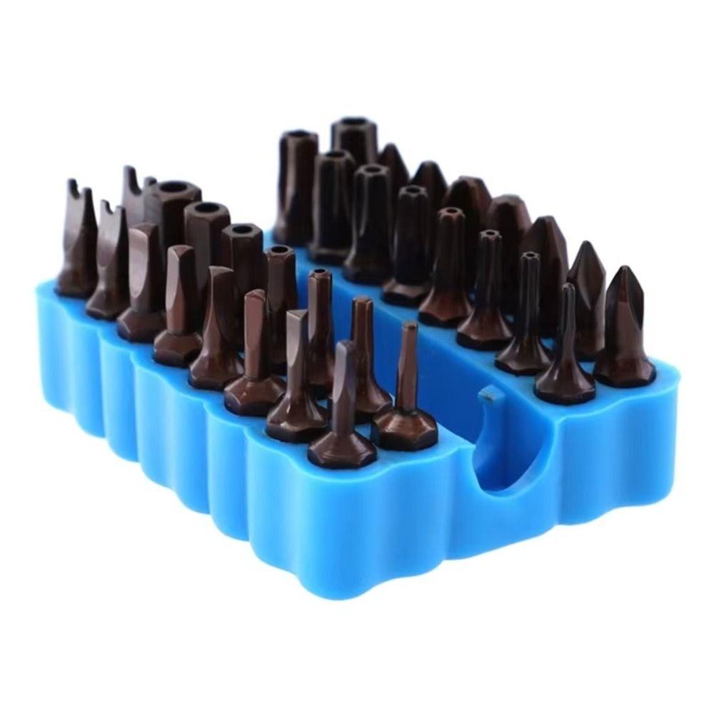 32 Holes Drill Bit Organizer Compact Size Bits Rack Durable Hex Shank Screwdriver Bits Holder