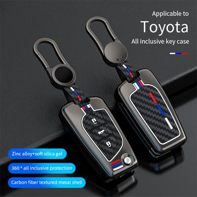 Zinc Alloy Car Remote Key Case Full Cover Holder for Toyota Auris Corolla Reiz Avensis Verso Yaris Aygo Rav4 Scion TC IM 2015