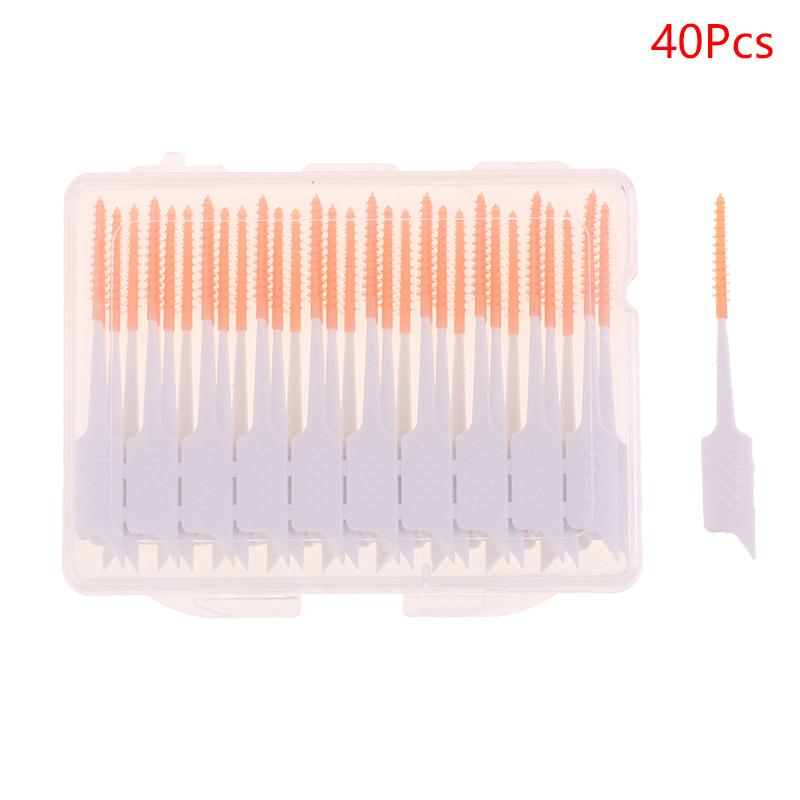 20/40Pcs Interdental Brush Cleaning Between Teeth Oral Care Toothpick Dental Tool Floss Orthodontic Oral Dental Hygiene Tool
