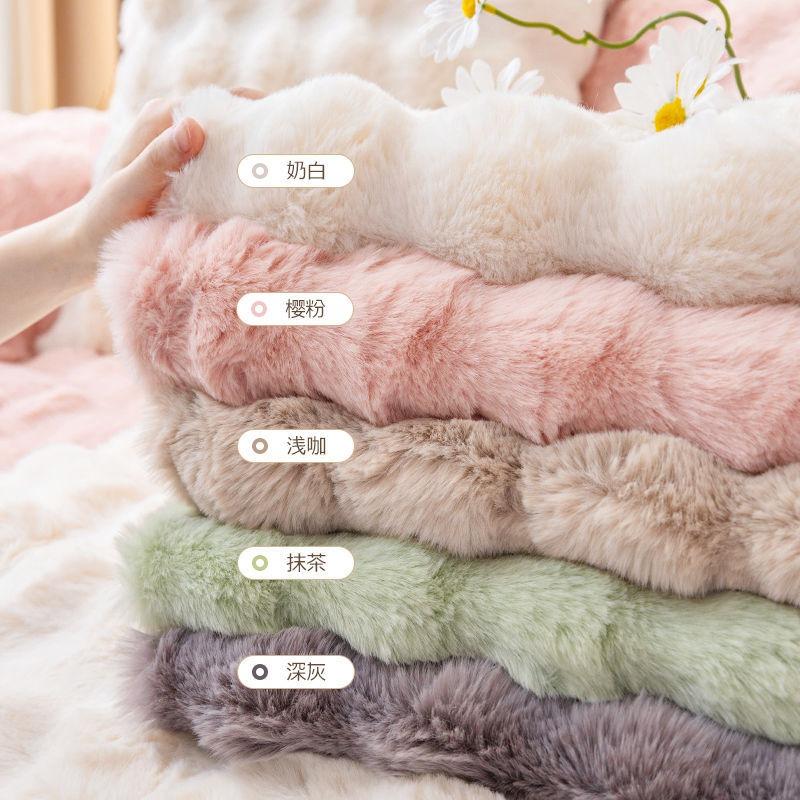 Thicken Rabbit Plush Sofa Slipcover Universal Non-slip Super Soft Sofa Towel Couch Cushion For Living Room Modern Home Decor