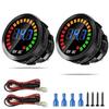 2PCS DC 12V Voltage Meter, Waterproof LED Display Voltmeter Gauge With Cable 2P