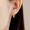 925 Silver Star Twisted Hoop Earrings For Women Fine Jewelry Versatile Birthday Party Gifts