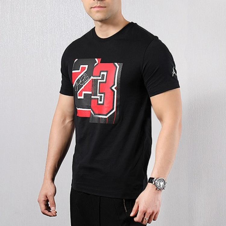 Air Jordan Athleisure Casual Sports Short Sleeve '23 Black' Men's AQ4109-010