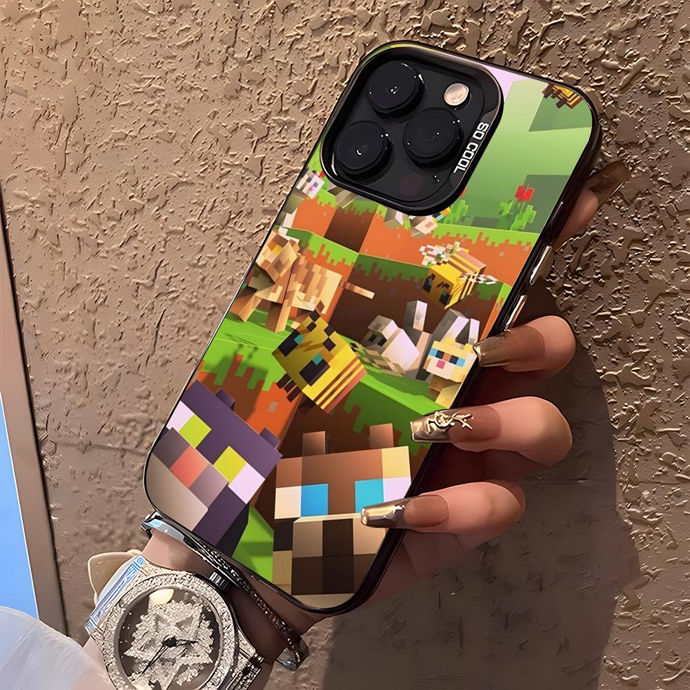 Game M-ine-c-crafts Phone Case For IPhone17 Air 16 15 14 Plus 13 12 11 Pro XS Max Silver Black Bumper Case