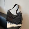 Denim bag women's new popular fashion class commuter bag shoulder bag large capacity messenger bag