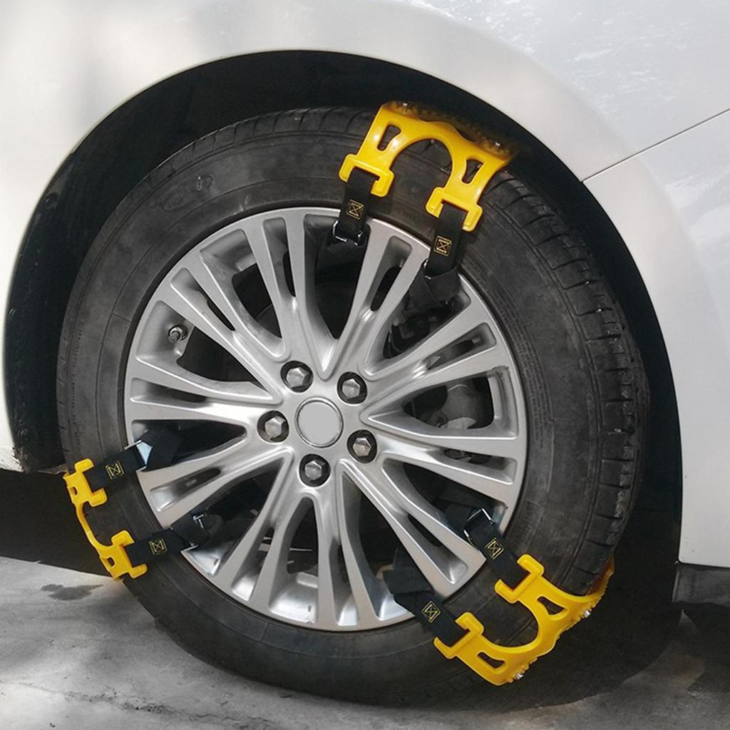Tire Snow Chains Vehicle Tire Snow Chains Anti-Skid Cold Weather Vehicle Driving Safety Equipment For Outdoor Commuting Rock