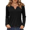 Women's Fashion Casual Long Sleeve Solid Color T-Shirt Top