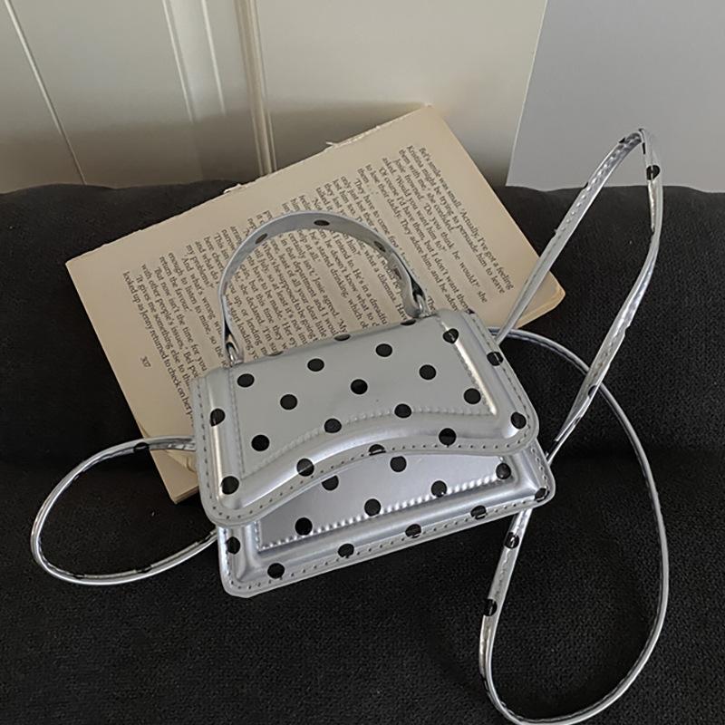 Simple Trendy Polka Dot Large Capacity Women Square Shoulder Crossbody Handbag