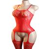 Plus Size Babydolls Clothes Sexy Fishnet Hollow Bodystockings Erotic Crotchless Lingerie Women Mesh See Through Baby Dolls Dress
