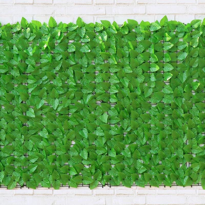 Outdoor Artificial Green Plant Fence with Pothos Leaves – Ideal for Balcony and Garden Decoration