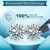 3mm-10mm 18K Gold Plated 925 Sterling Silver VVS Moissanite  Women Mossanite Stud Earrings Men