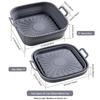 Odorless Silicone Air Fryer Liner: Square, Thick, Foldable Baking Tray