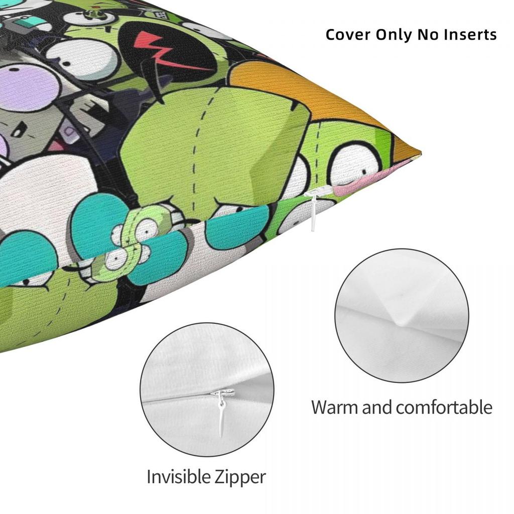 Invaders Zims Movie Pillow Cover Morden Pillow Case Polyester Graphic Cushion Cover Pillowcases For Wedding Party Home Decor
