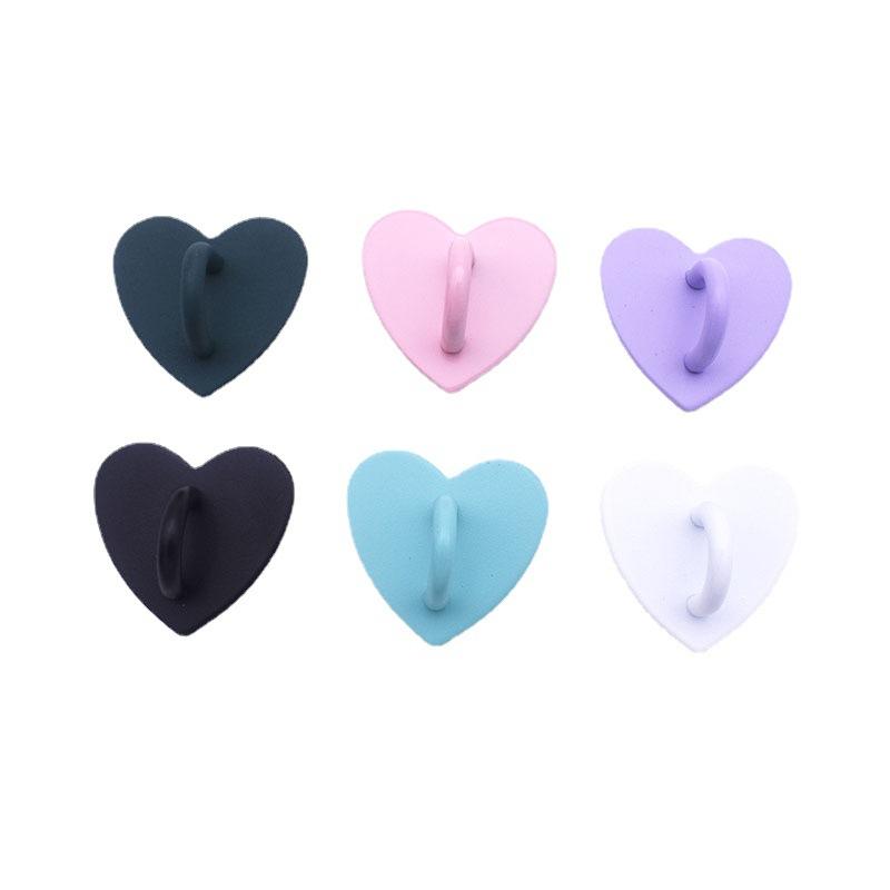 Mini Cute Bulk Sticky Phone Heart Metal Hook for Mobile Phone Accessory Rope Phone Strap