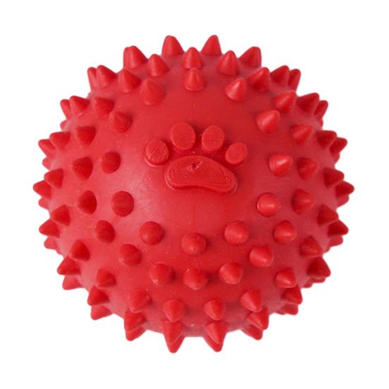 Spiky Ball Dog Toy Squeaky Dog Chew Toy Interactive Puppy Teething Toy Teeth Cleaning Toy for Training Fetch Anxiety Relief