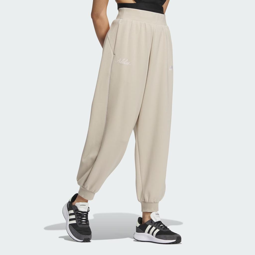 Adidas Rco 7/8 с коническими манжетами, дышащие вязаные брюки, женские брюки, светло-коричневые, IP7092