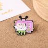 Cartoon White Ghost Pink TV Styling Brooch Metal Drip Badge Satchel Accessories Neckline