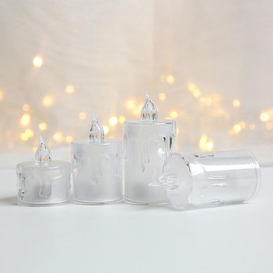 24Pcs LED Electronic Candle Safe Realistic Flameless Battery-powered Candle Light for Home Festival Decoration