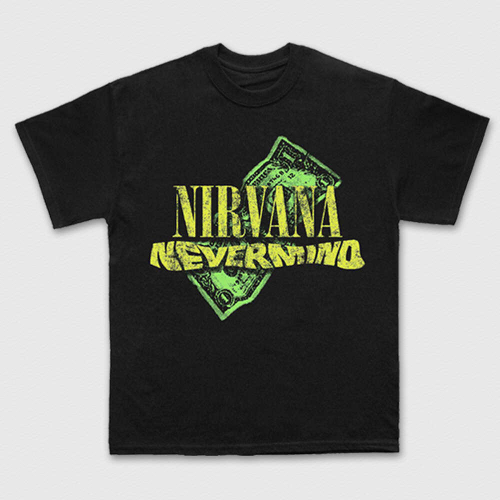 

Nirvana black 100cotton unisex Tshirt 2026 Summer New Oneck loose shirt Y2k Grunge hiphop style Unisexs soft Short Sleeve shirt 4XL