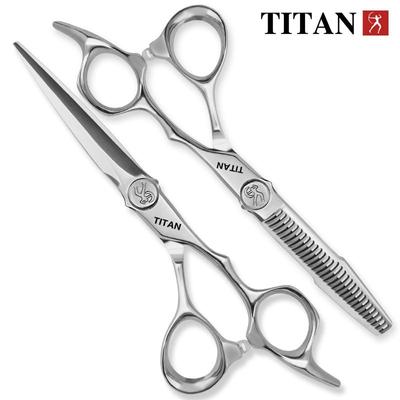 Titan Professional Hairdresser Barber Tools Salon Hair Cutting Thinning Shears Set Of 6.0  Inch Hair Scissors