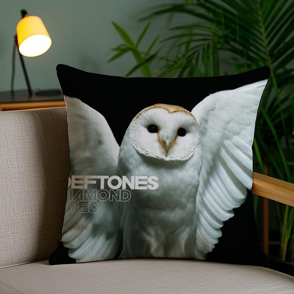 Band D-Deftones Cushion Cover Soft Short Plush Double-Sided Printing Home Decor Machine Washable Pillow Case Gift