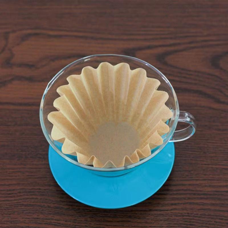 50/100Pcs Hand Brewed Drip Filter Coffee Filter Paper Cake Bowl Shape Cups Basket Fits Coffee Dripper Cups Basket Drippe Tools