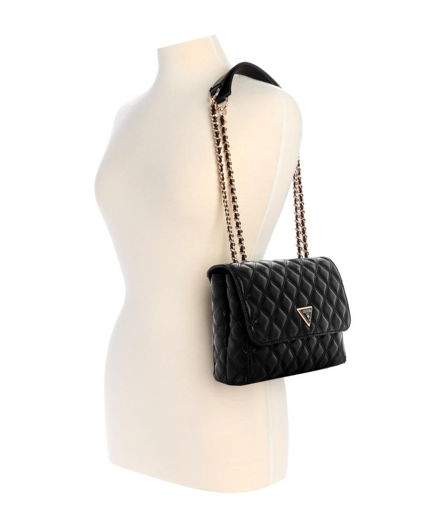 Guess GIULLY II 2 COMP CONVERTIBLE FLAP Shoulder BLA Bag, Women's,