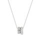 Stonehenge Silver Cylindrical Cubic Necklace Sc26B19T