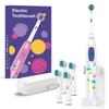 Kids' Electric Toothbrush: Waterproof, Soft Bristles, Battery-Operated Cartoon Design for Ages 2-12.